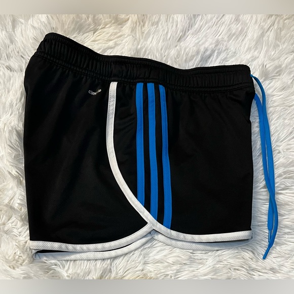 Adidas Running Shorts - Climalite - Black Blue - 3 Stripes- XS - Picture 3 of 3